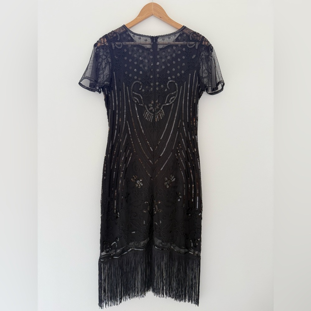 SWEETV 1920s Gatsby Flapper Dress with Accessories – Sequin Fringe Roaring 20s - Picture 7 of 12